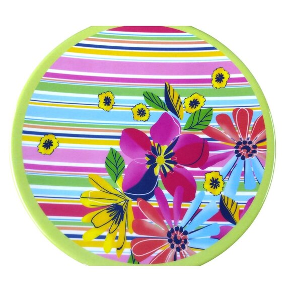 Eco Plates Coldwater Creek 4 Plate Set Kitchen Decor Flower Pattern Evergreen - Picture 9 of 14